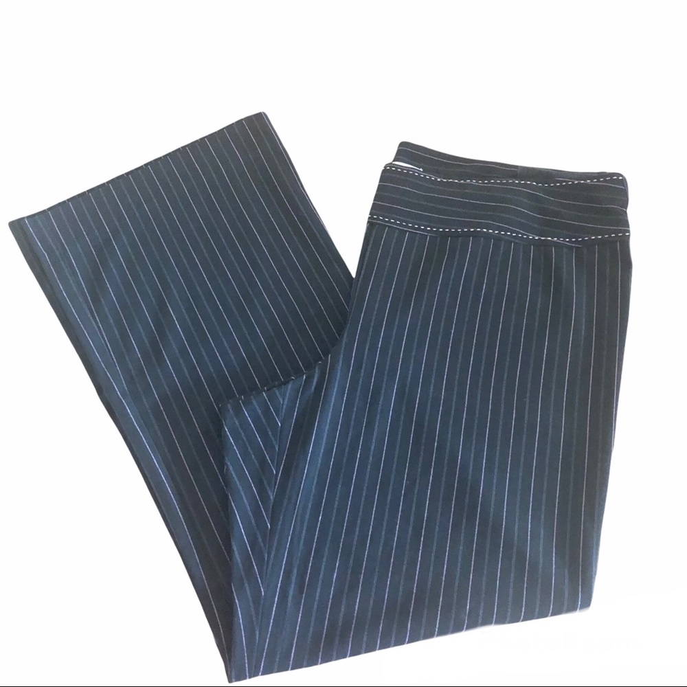 Maternity Black Pink White Striped Bootcut Side Panel Large Motherhood Maternity